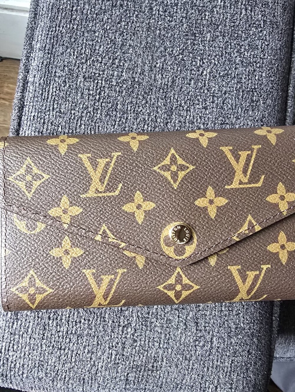 Designer-Style Brown Monogram Wallet